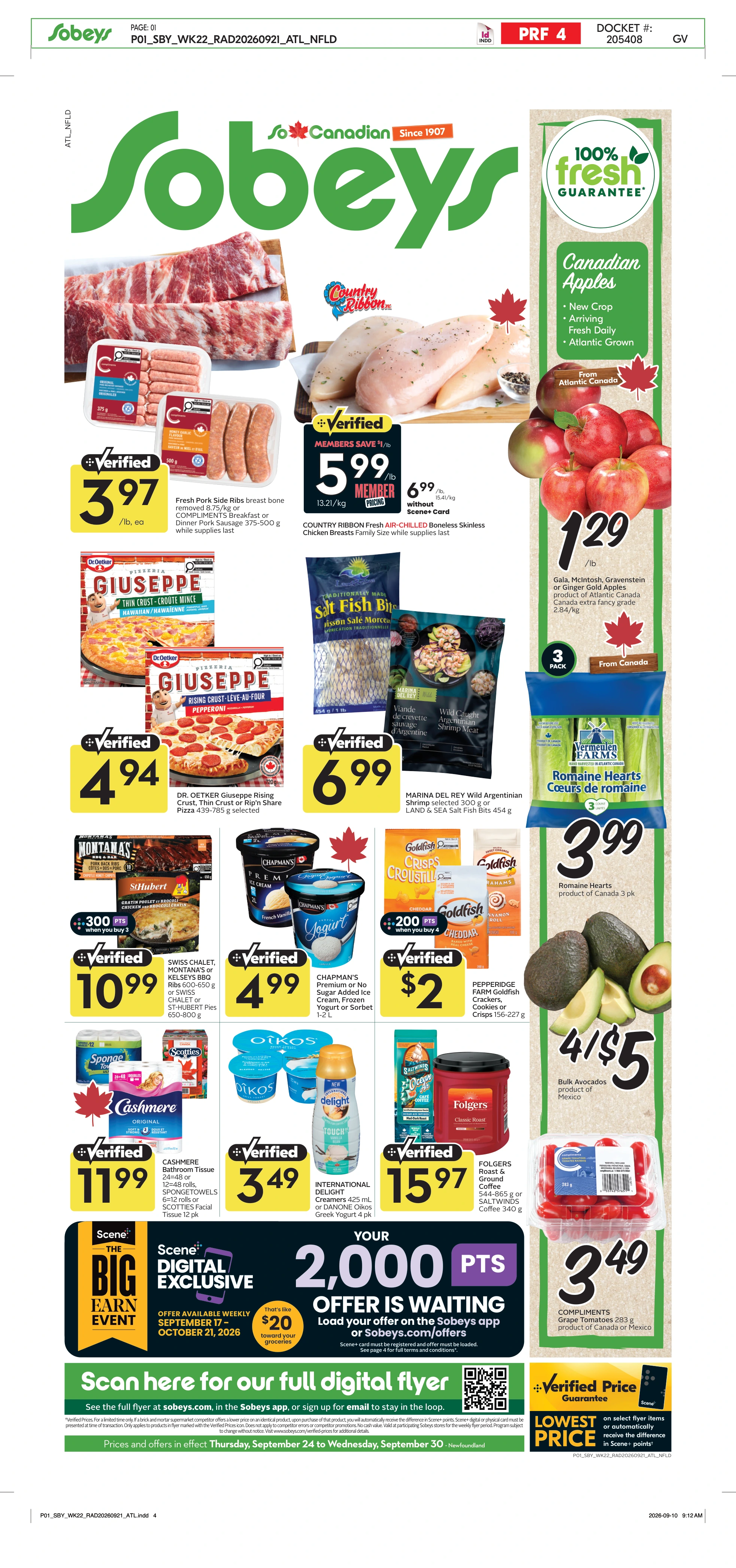 Sobeys Atlantic Weekly eFlyer 09/24 -09/30 - Page 1