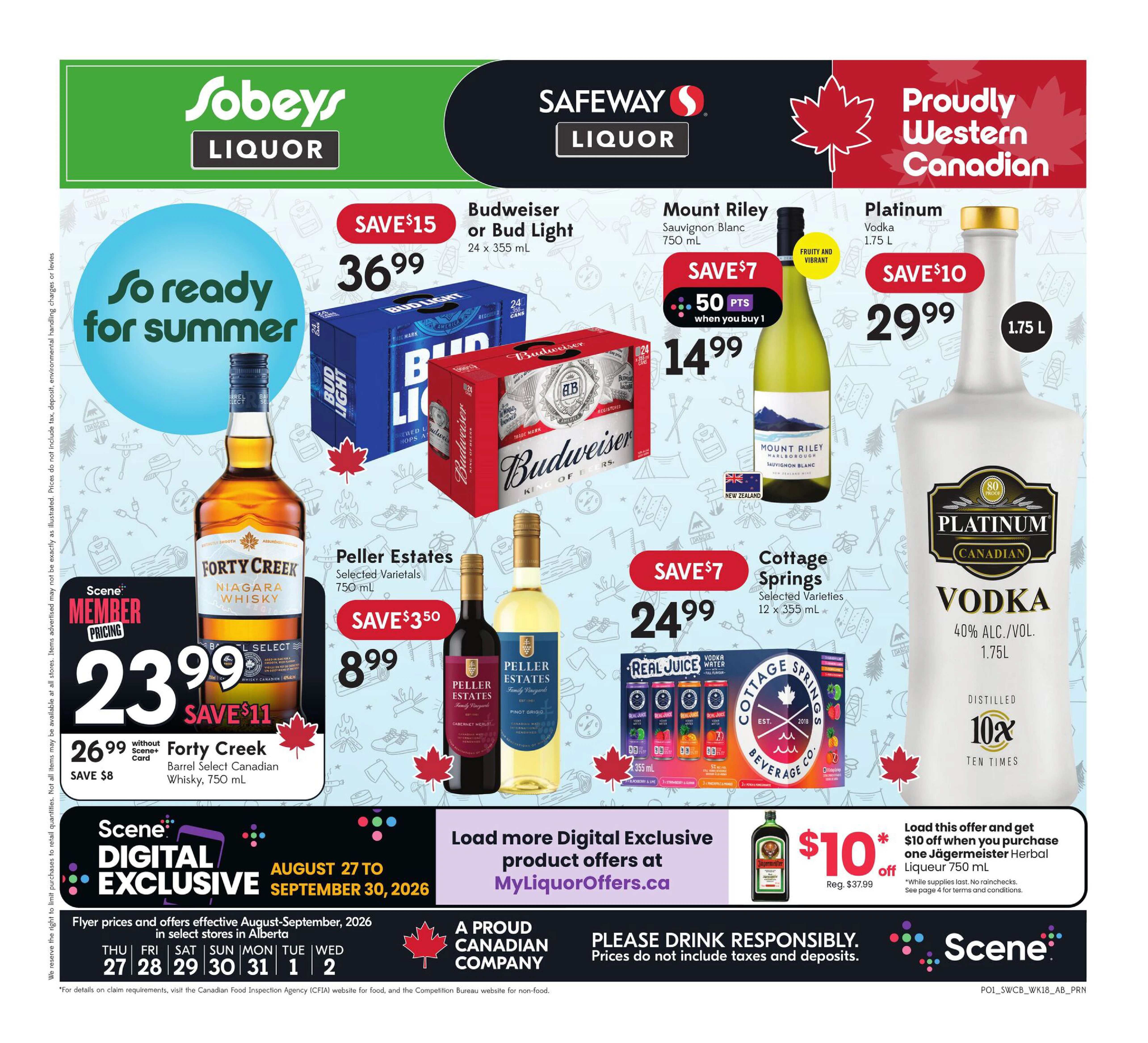Sobeys Liquor Weekly eFlyer 08/27 - 09/02 - Page 1
