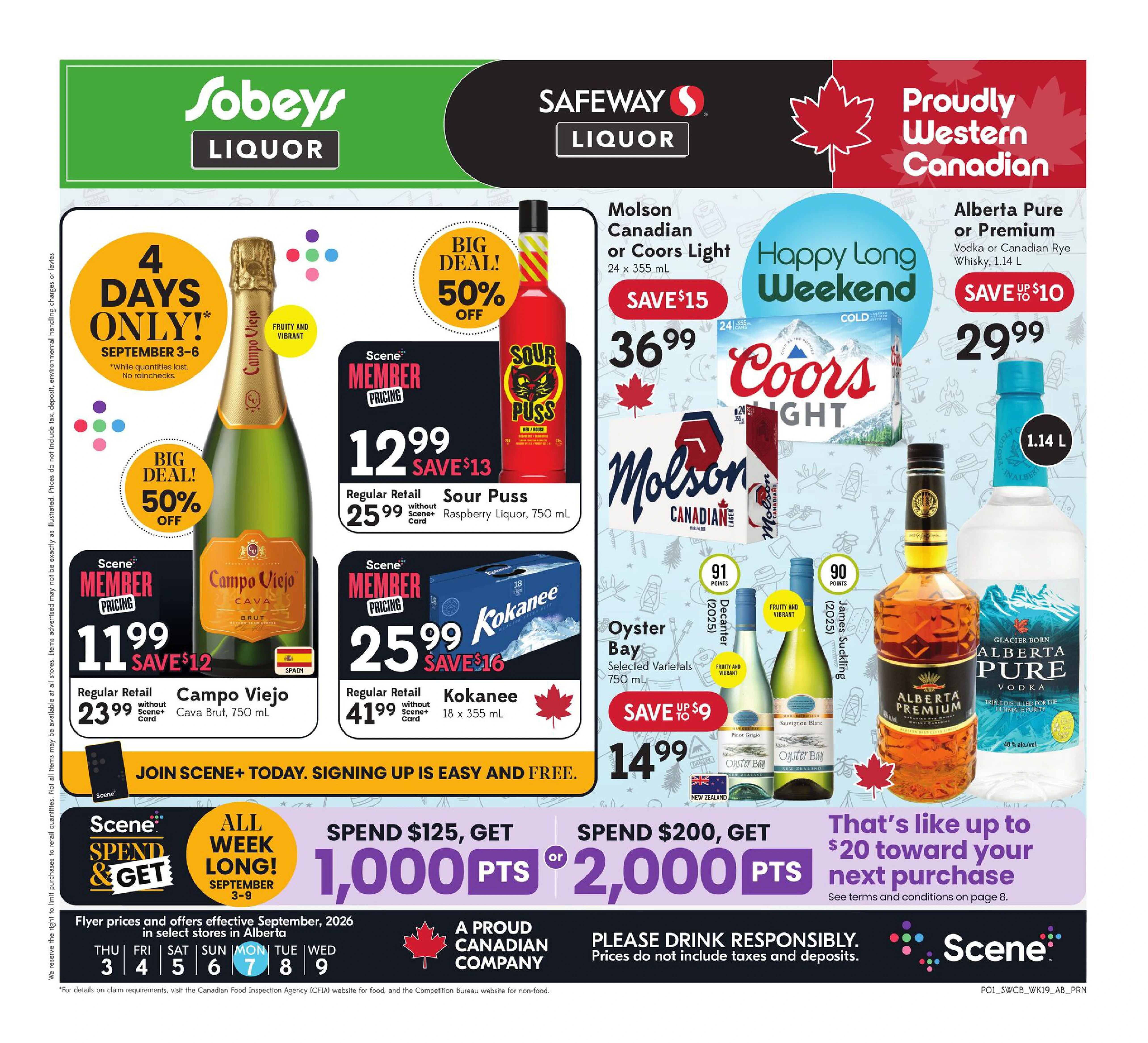 Sobeys Liquor Weekly eFlyer 09/03 - 09/09 - Page 1