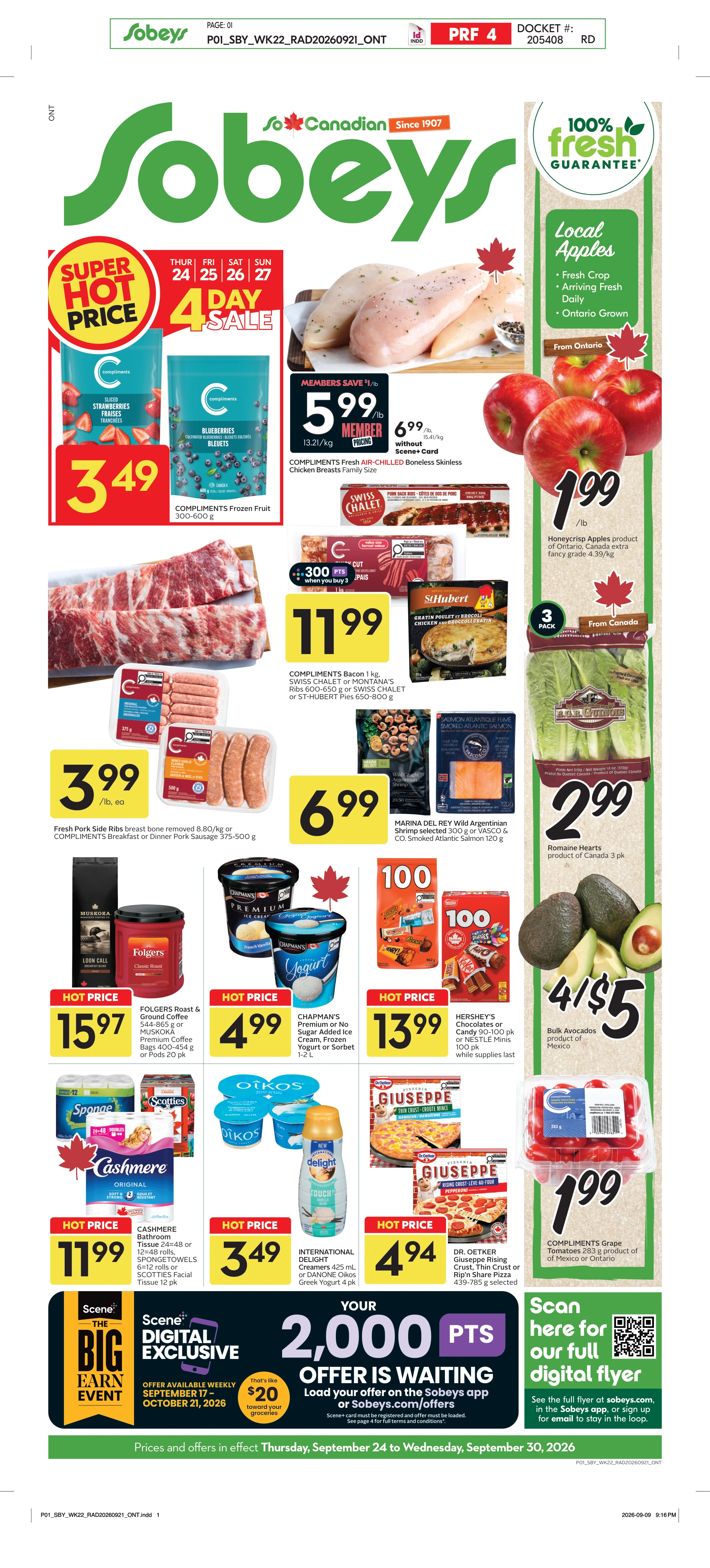 Sobeys Ontario Weekly eFlyer 09/24 -09/30 - Page 1