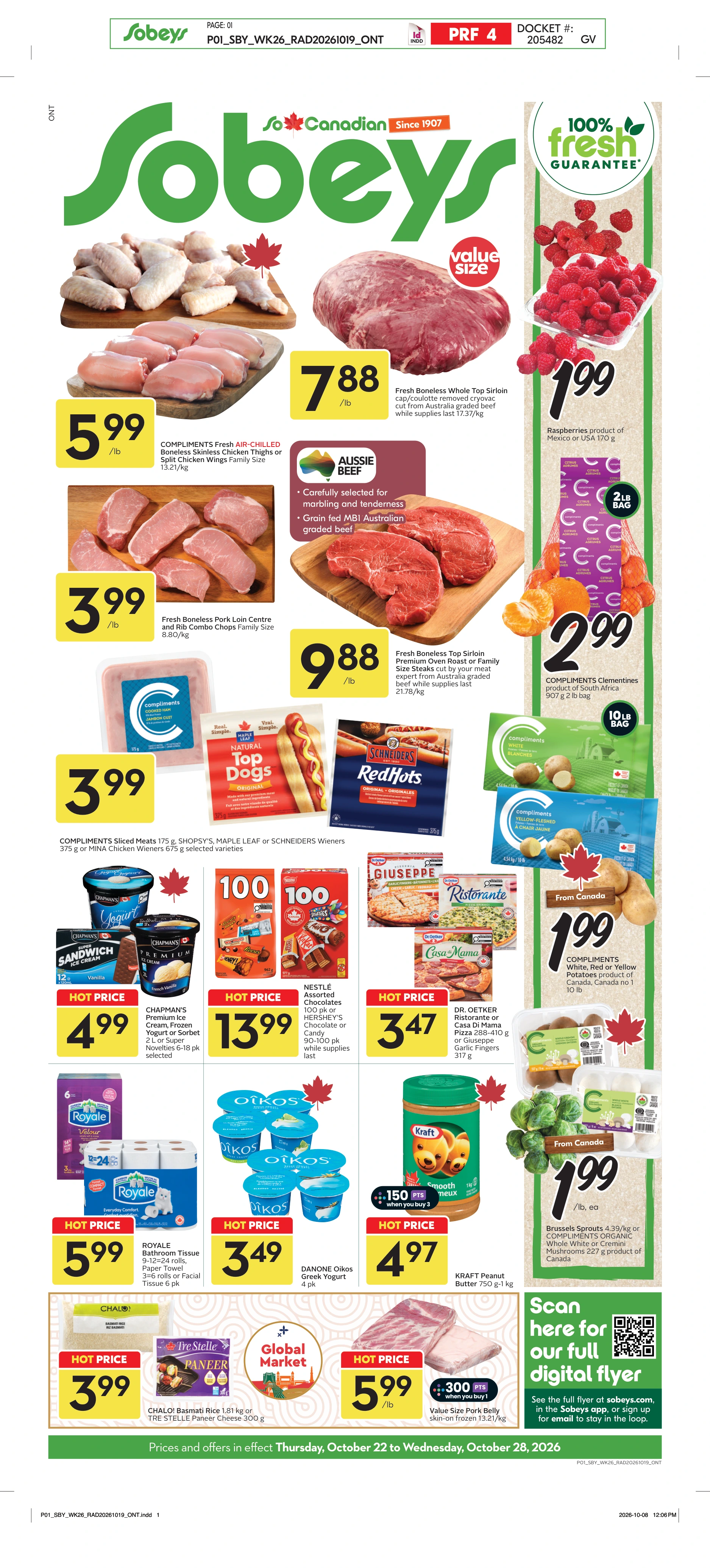 Sobeys Ontario Weekly eFlyer 10/22 -10/28 - Page 1