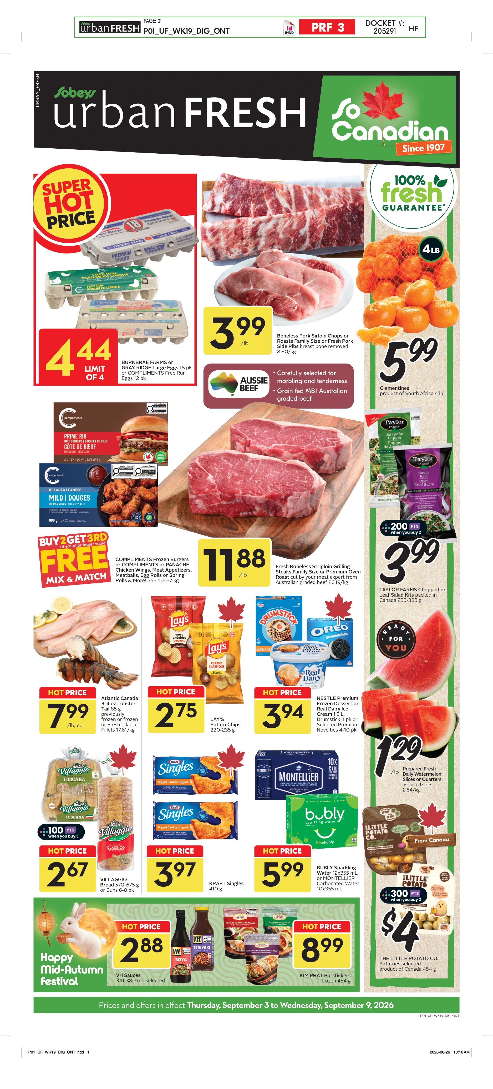 Sobeys Urban Fresh Weekly eFlyer 09/03 - 09/09 - Page 1