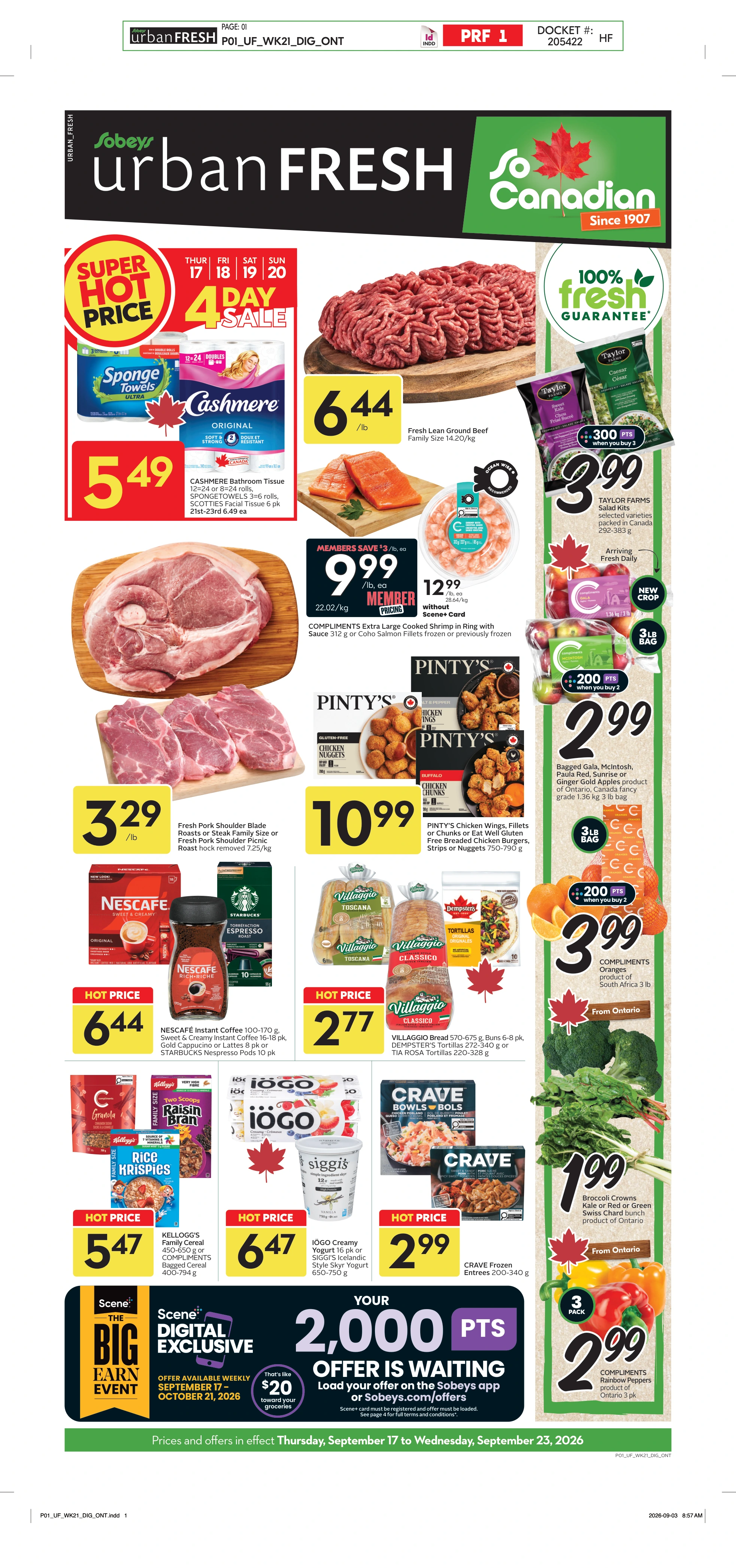 Sobeys Urban Fresh Weekly eFlyer 09/17- 09/23 - Page 1