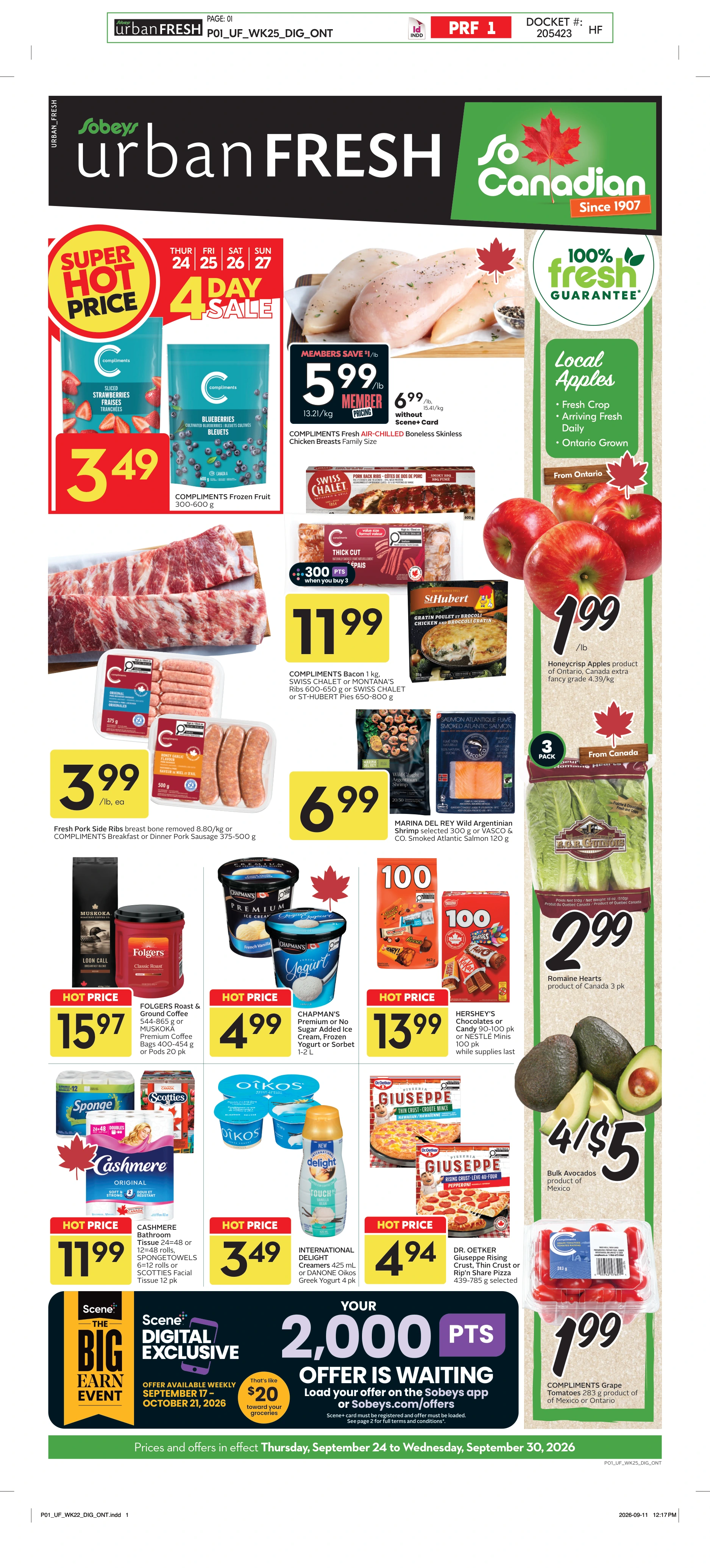 Sobeys Urban Fresh Weekly eFlyer 09/24 - 09/30 - Page 1