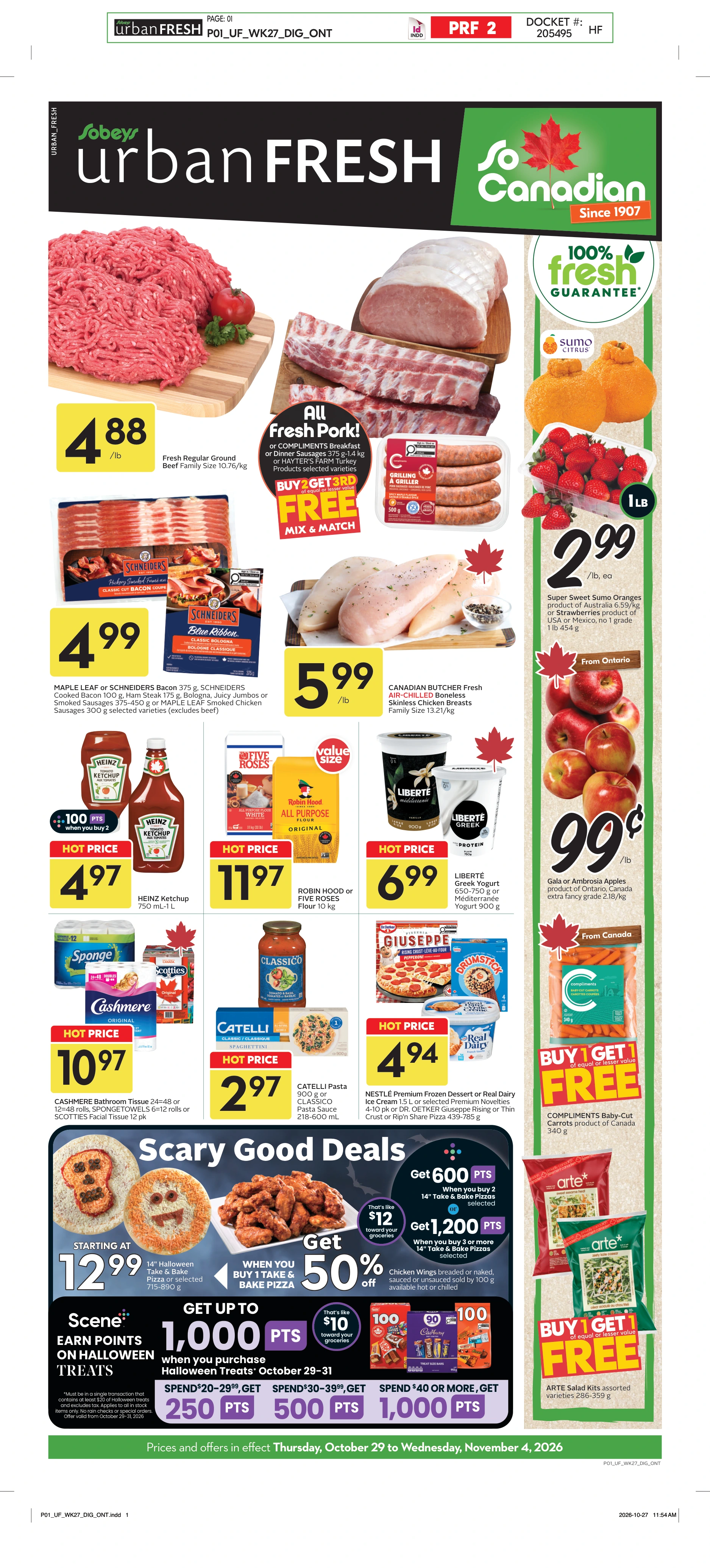 Sobeys Urban Fresh Weekly eFlyer 10/29 - 11/04 - Page 1