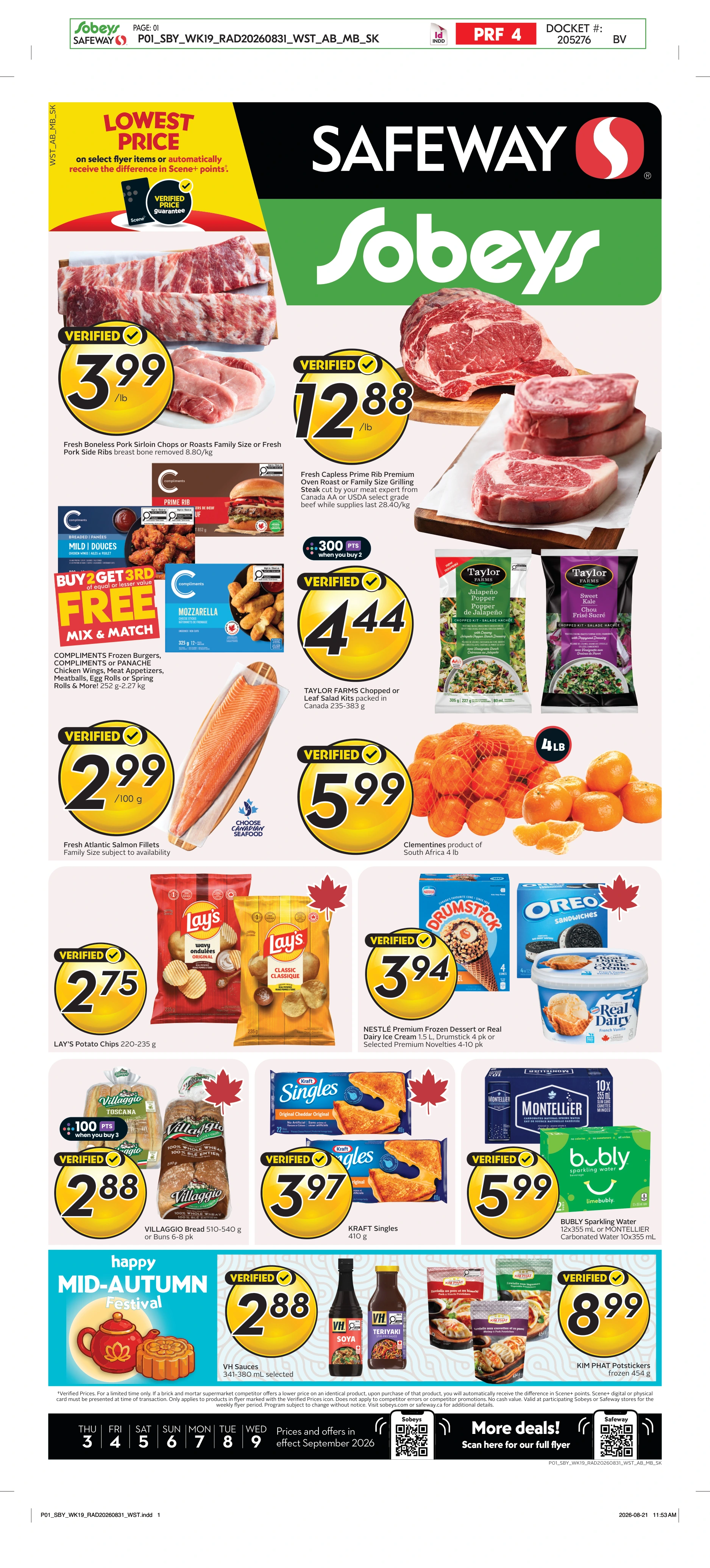 Sobeys West Weekly eFlyer 09/03 - 09/09 - Page 1
