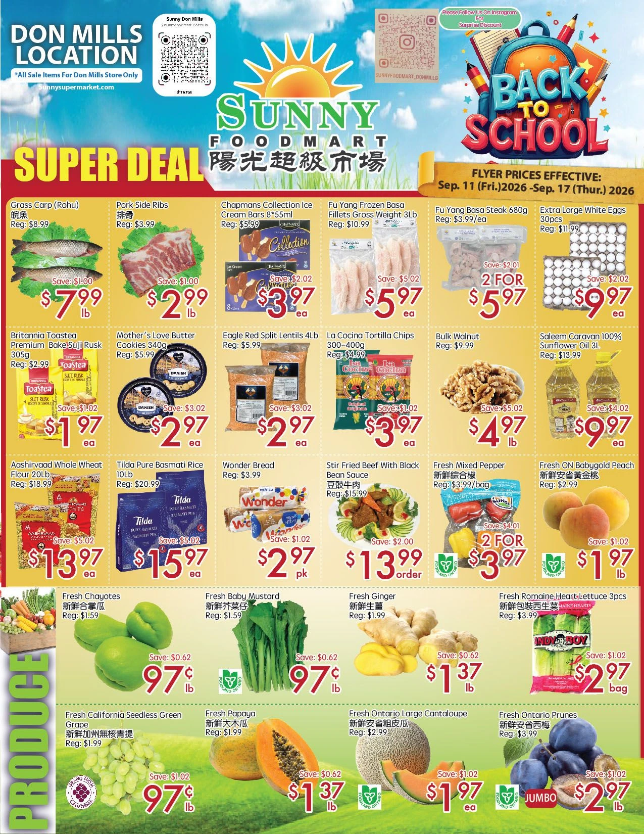 Sunny Food Mart Don Mills North York Weekly Flyer - Page 1