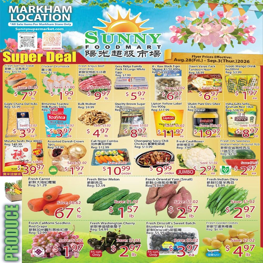 Sunny Food Mart Markham Weekly Flyer - Page 1