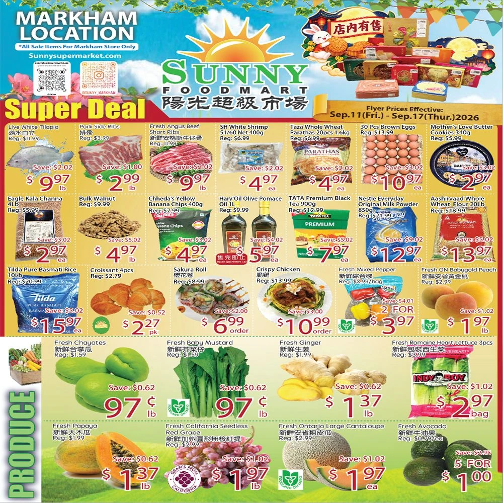 Sunny Food Mart Markham Weekly Flyer - Page 1
