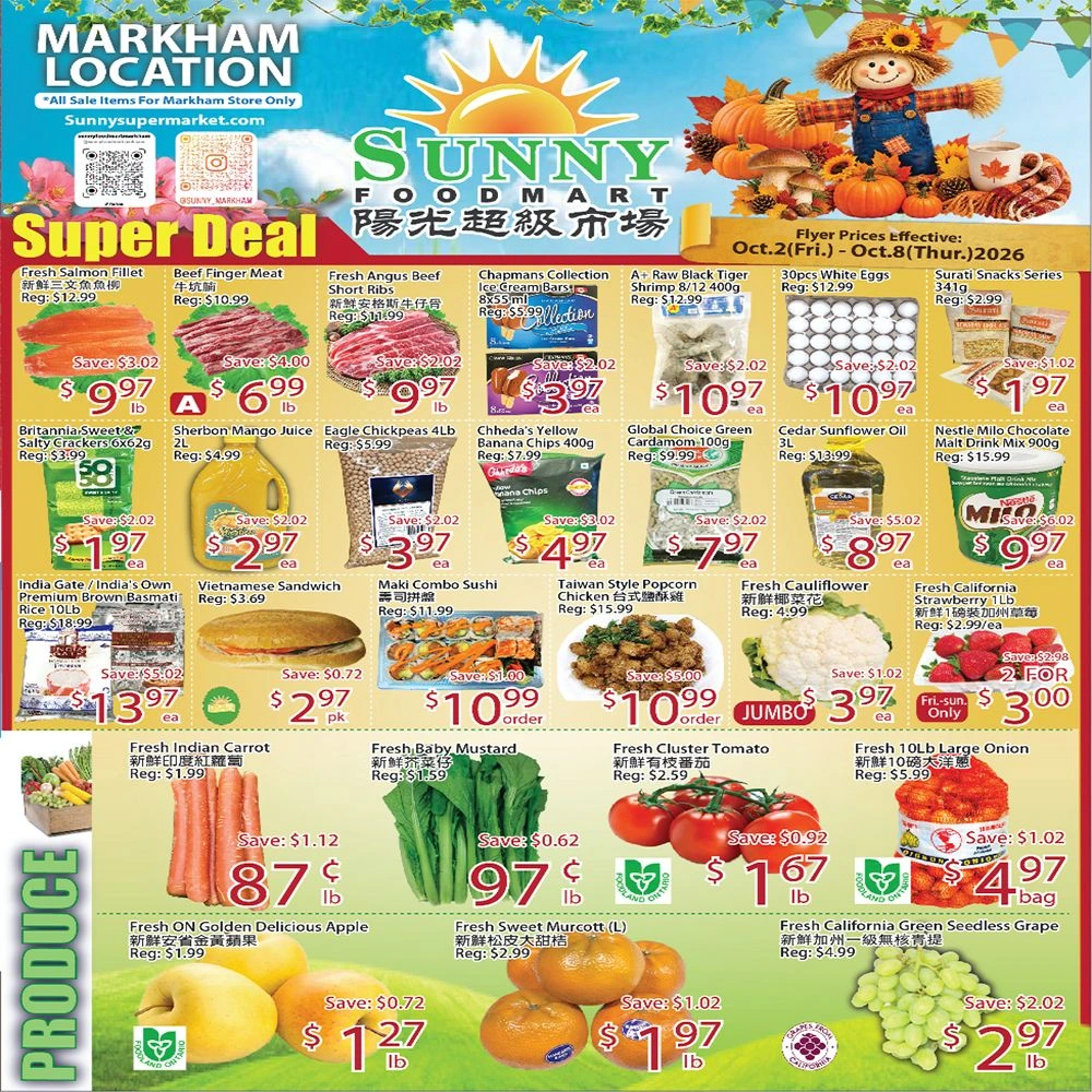 Sunny Food Mart Markham Weekly Flyer - Page 1