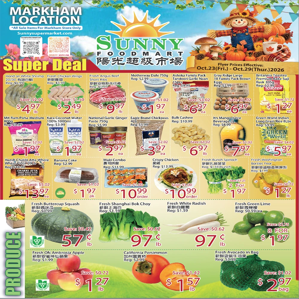 Sunny Food Mart Markham Weekly Flyer - Page 1