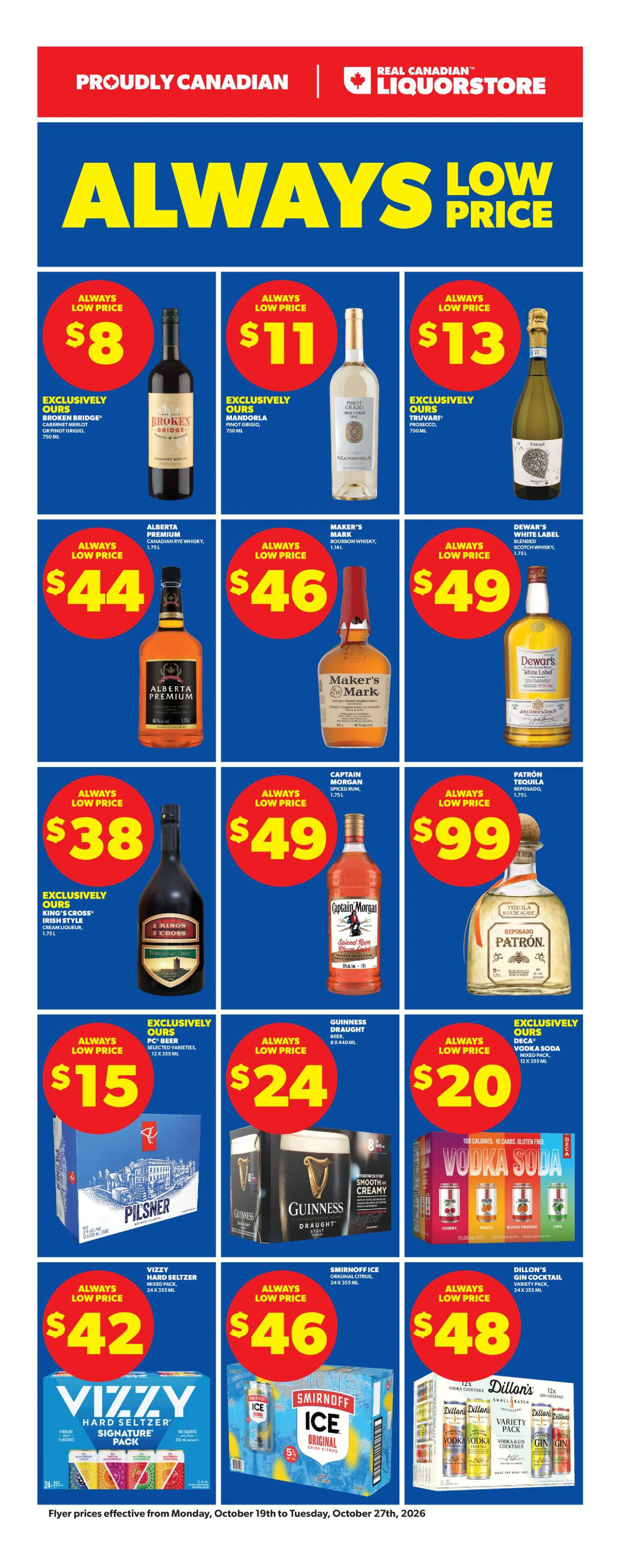 Superstore Liquor Weekly Flyer Valid Monday, October 19 - Tuesday, October 27 - Page 1