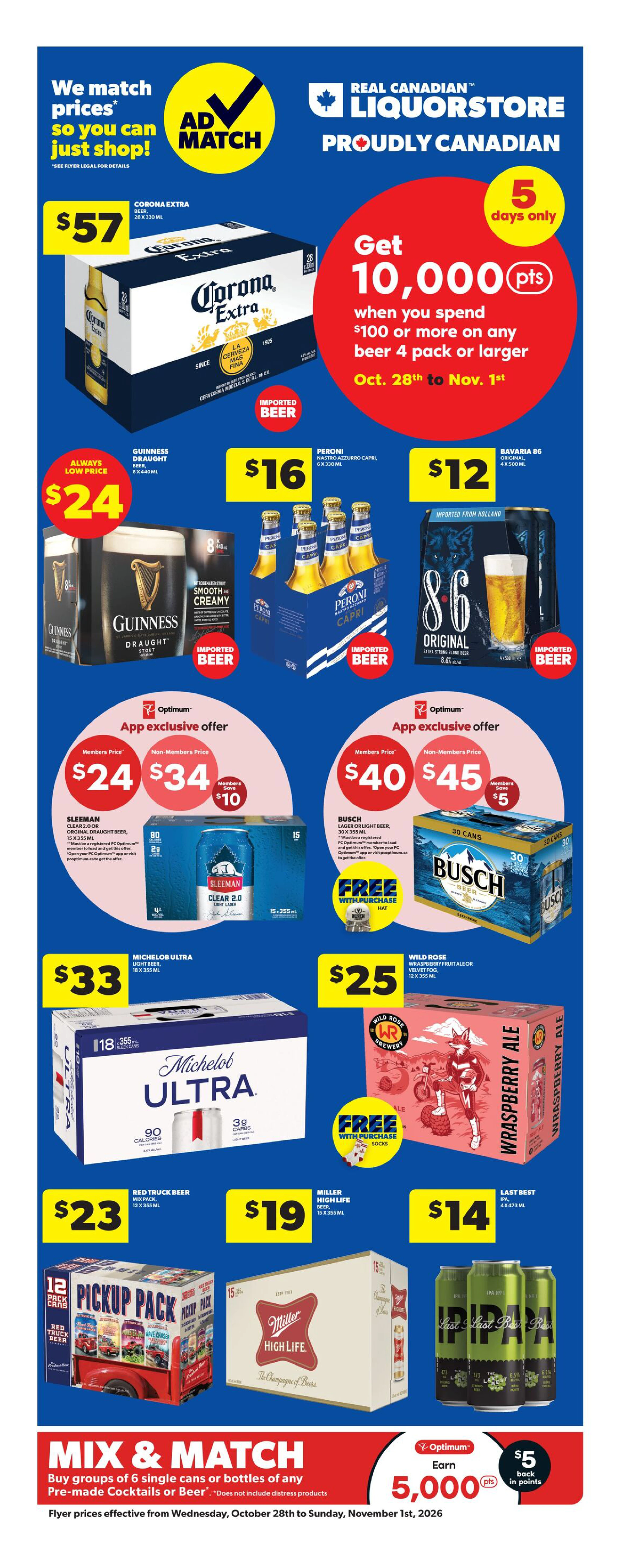 Superstore Liquor Weekly Flyer - Valid Wednesday, October 28 - Sunday, November 1 - Page 1