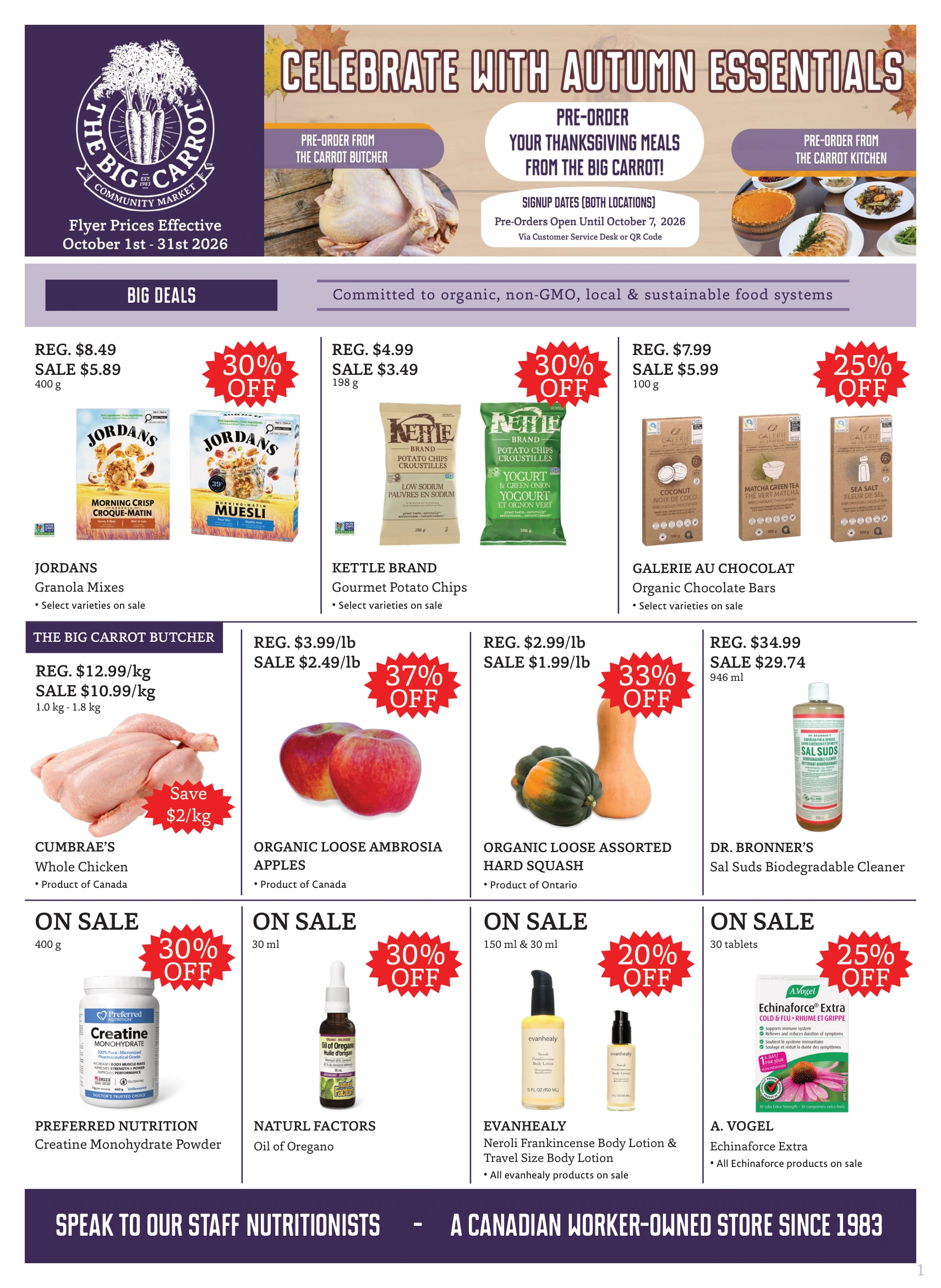 The Big Carrot Monthly Flyer - Page 1