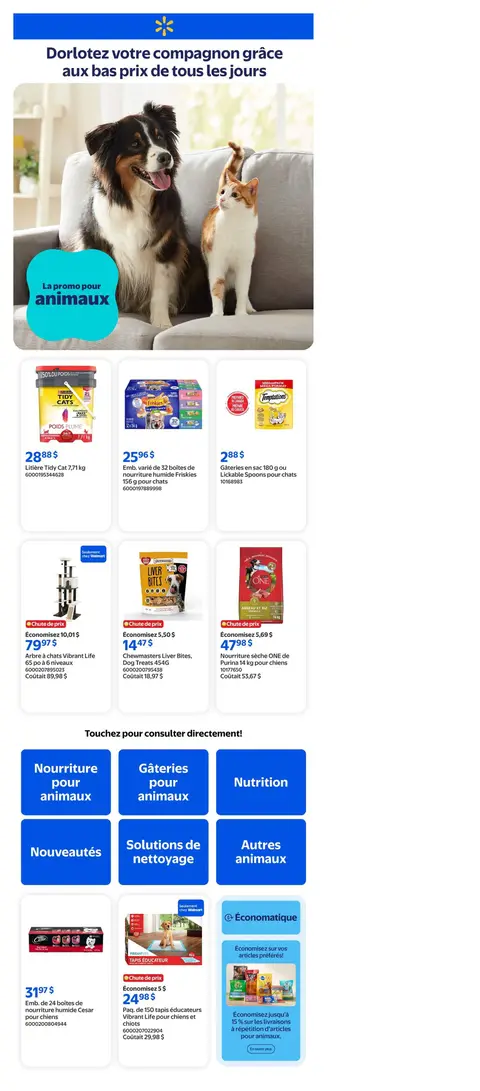 La promo pour animaux