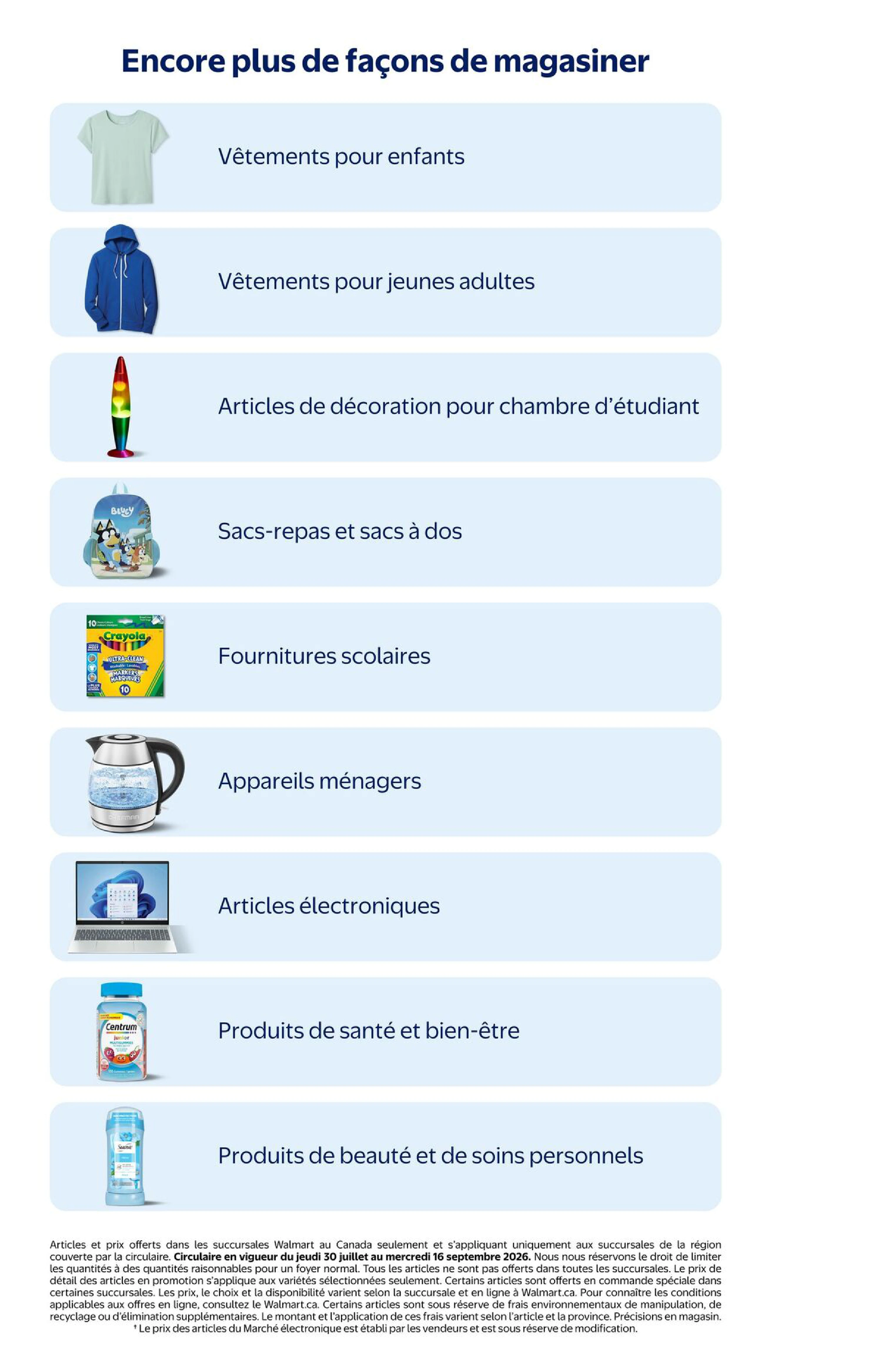 Walmart Quebec Livret La rentrée stylée - Page 28