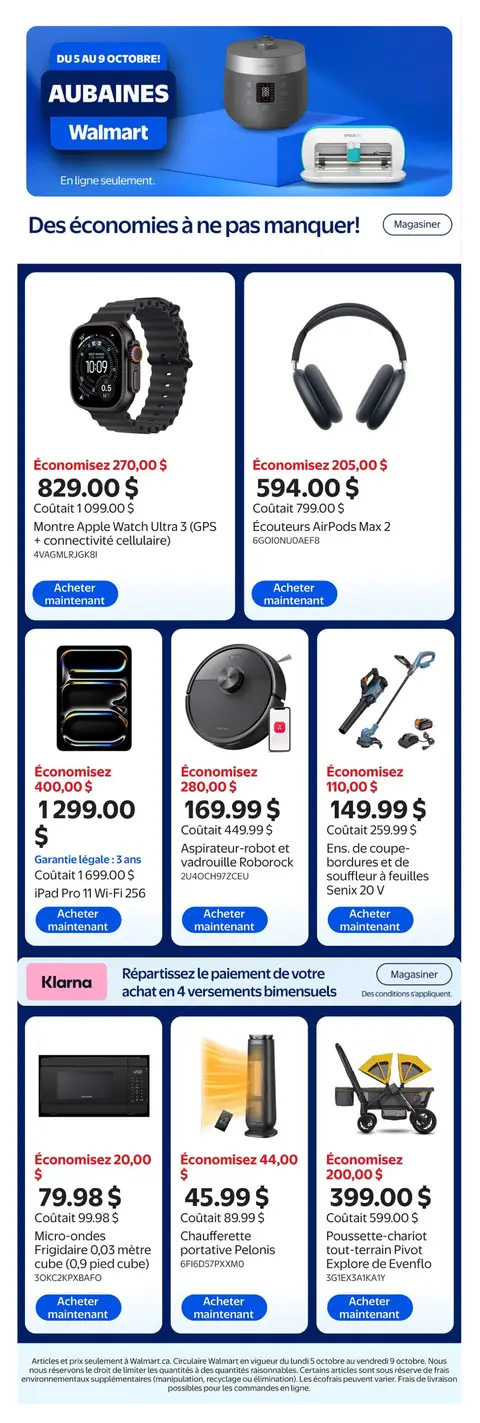 Aubaines Walmart