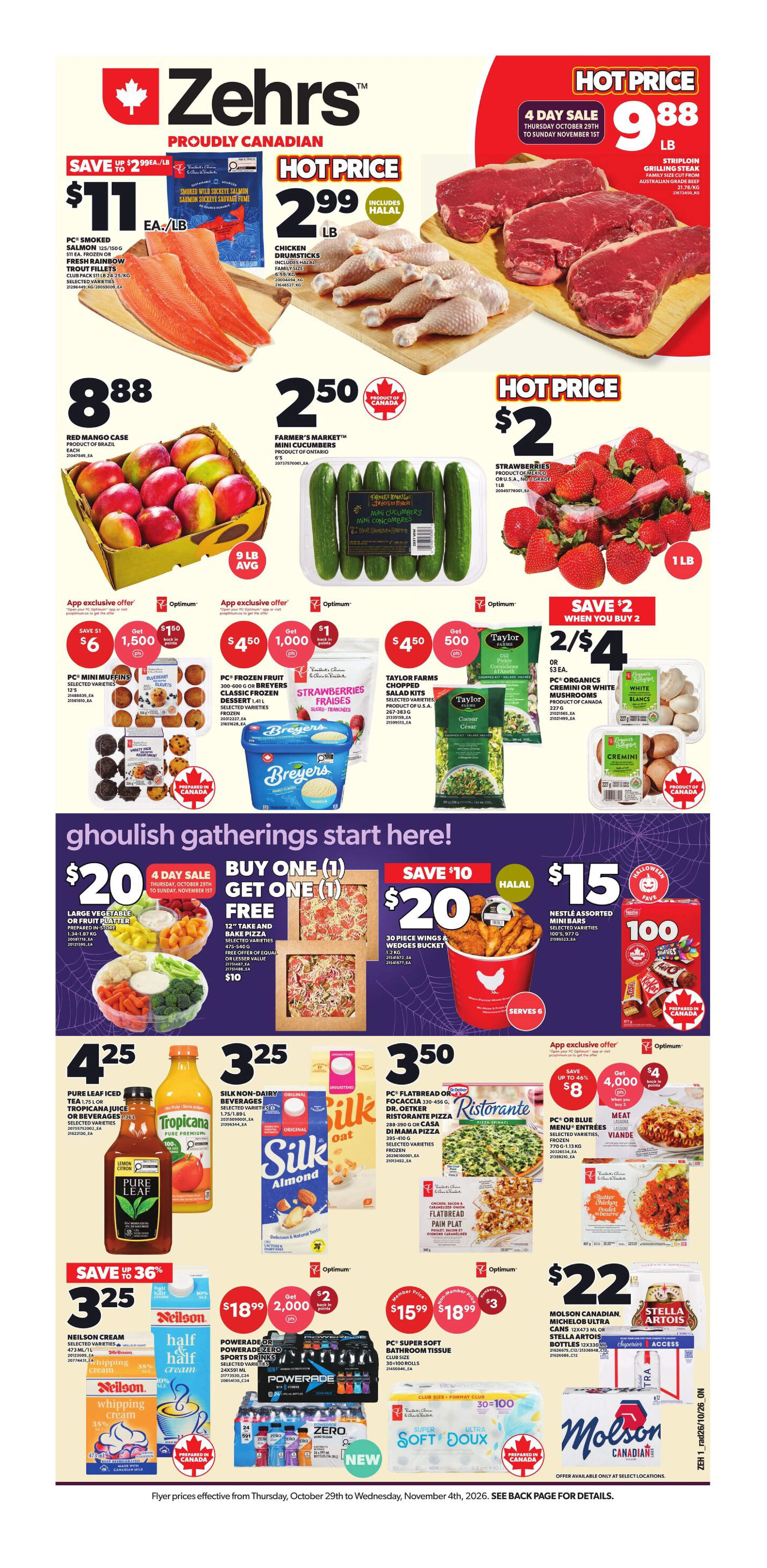 Zehrs Weekly Flyer - Valid Thursday, October 29 - Wednesday, November 04 - Page 1